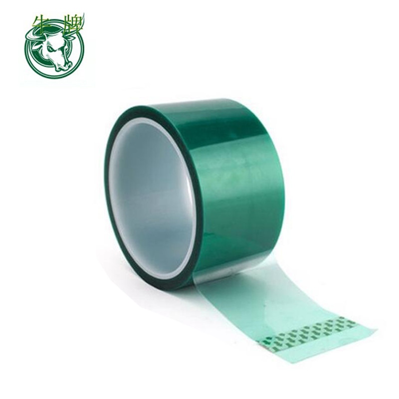 Enkelzijdig groen PET polyester afplakband van hoge temperatuurbestendigheid en hittebestendig